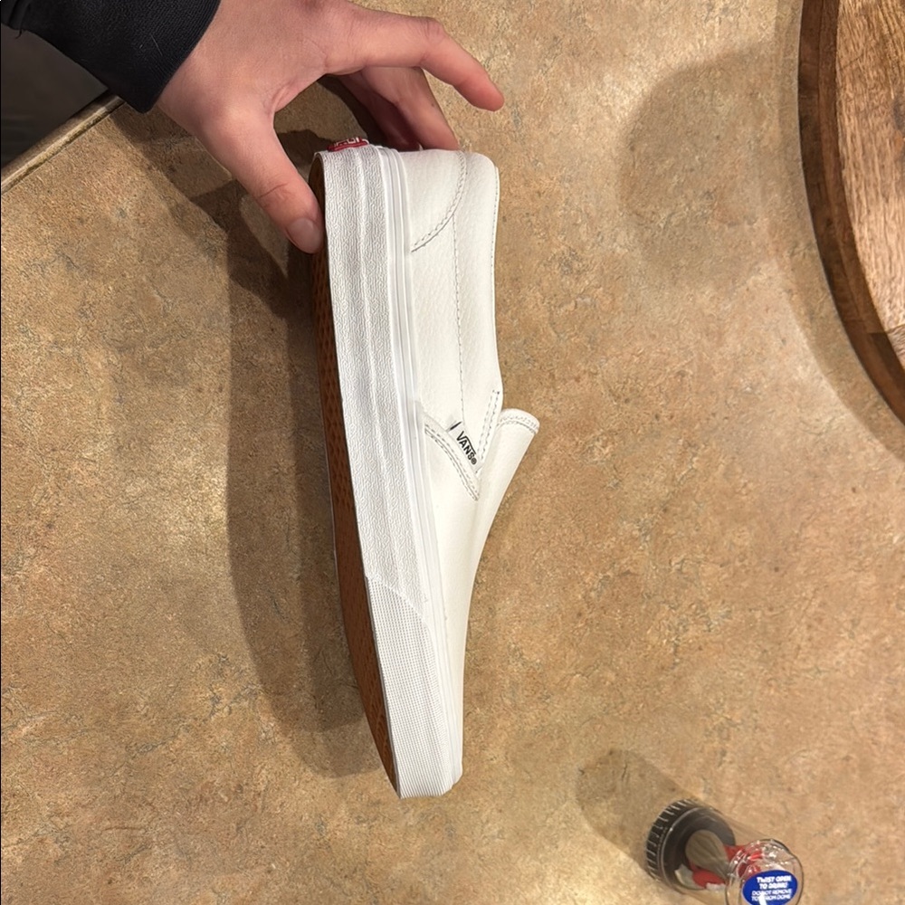 Vans Men's White Slip-On Shoes